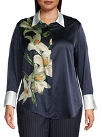 Livia Floral Button-Front Blouse