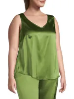 Gia Silk V-Neck Top