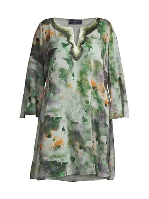 Valentina Marbled Silk Tunic