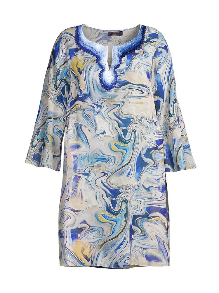 Valentina Marbled Silk Tunic