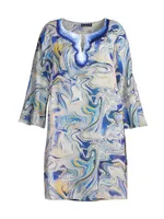 Valentina Marbled Silk Tunic