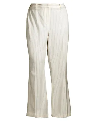 Paola Flared Pinstriped Pants