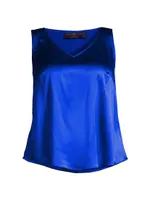 Gia V-Neck Stretch-Silk Shell