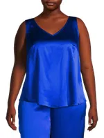 Gia V-Neck Stretch-Silk Shell