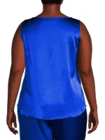 Gia V-Neck Stretch-Silk Shell