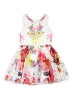 Little Girl's Becky Floral Organza Dress