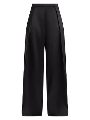 Pleated High-Rise Wide-Leg Pants