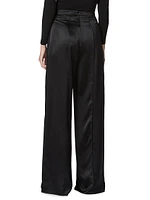 Pleated High-Rise Wide-Leg Pants