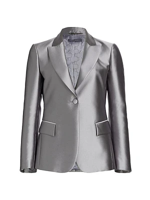 Mikado Single-Breasted Blazer