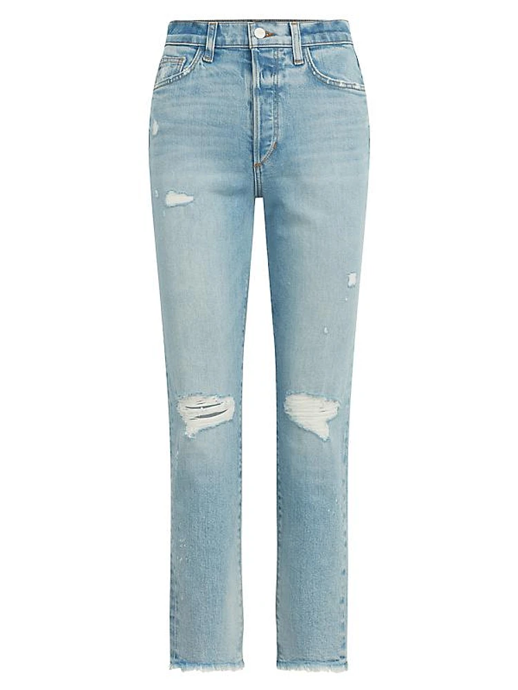 The Honor High-Rise Ankle-Crop Stretch Jeans