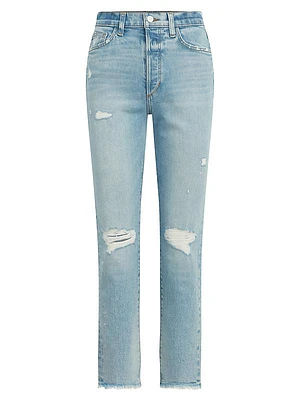 The Honor High-Rise Ankle-Crop Stretch Jeans