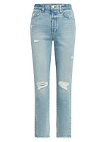 The Honor High-Rise Ankle-Crop Stretch Jeans