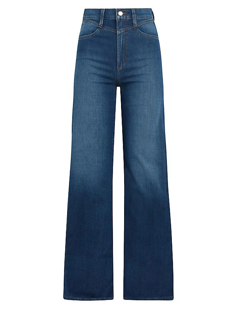 The Goldie High-Rise Stretch Palazzo Jeans