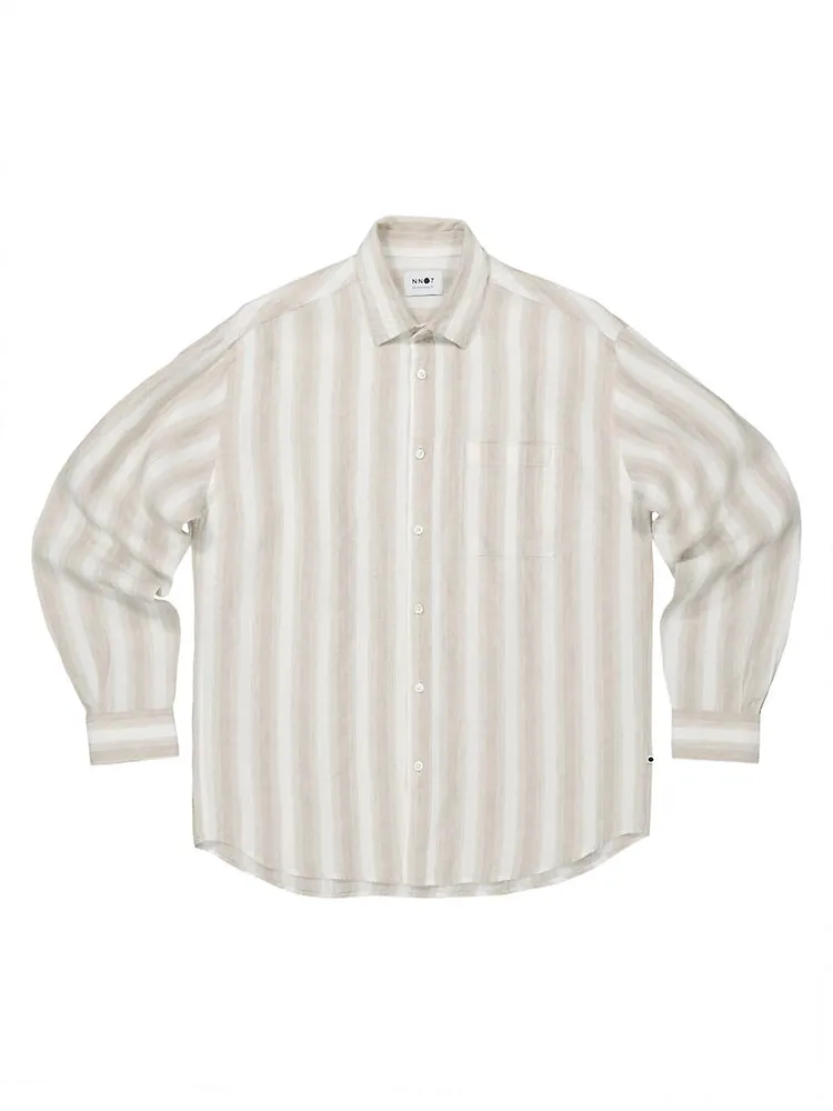 Deon Striped Button-Front Shirt