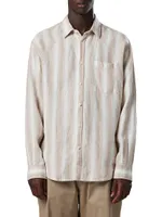 Deon Striped Button-Front Shirt