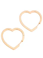 Antifer 18K Gold Heart Large Hoop Earrings