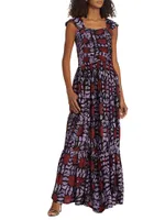 Olumide Cap-Sleeve Maxi Dress