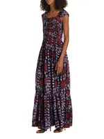 Olumide Cap-Sleeve Maxi Dress