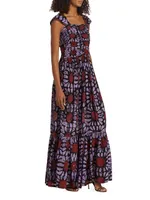 Olumide Cap-Sleeve Maxi Dress