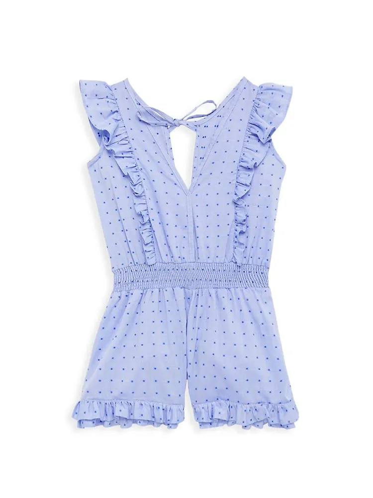 Little Girl's & Girl's Raja Ruffle-Trim Romper