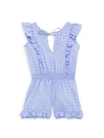 Little Girl's & Girl's Raja Ruffle-Trim Romper