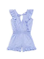 Little Girl's & Girl's Raja Ruffle-Trim Romper