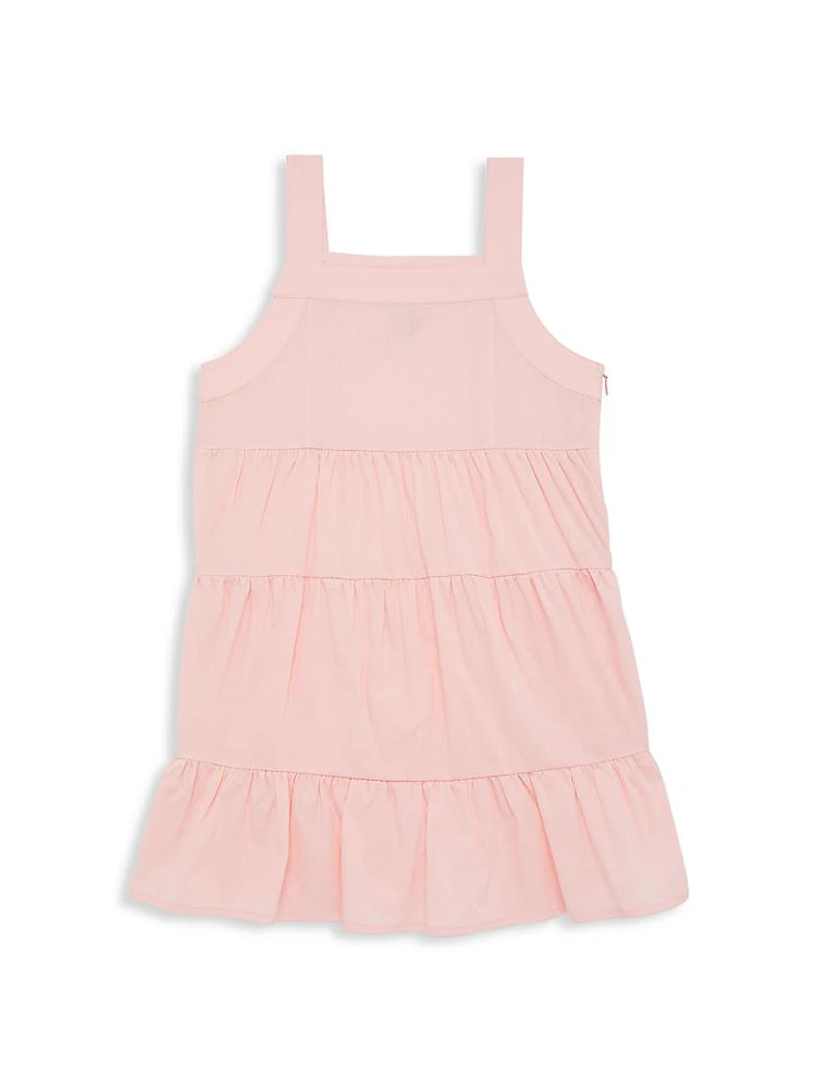 Little Girl's Poplin Tiered Tank Dress