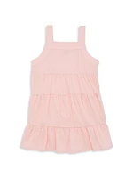 Little Girl's Poplin Tiered Tank Dress