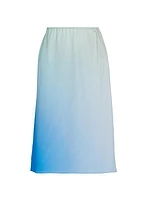 Gradient Midi Slip Skirt