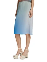 Gradient Midi Slip Skirt