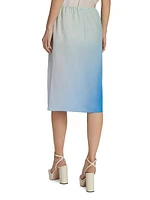 Gradient Midi Slip Skirt