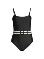 The Nina Belted One-Piece Swimsuit