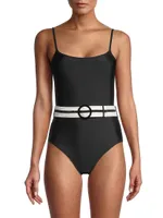 The Nina Belted One-Piece Swimsuit