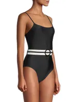 The Nina Belted One-Piece Swimsuit