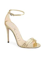 Ilse 110MM Metallic Leather Sandals