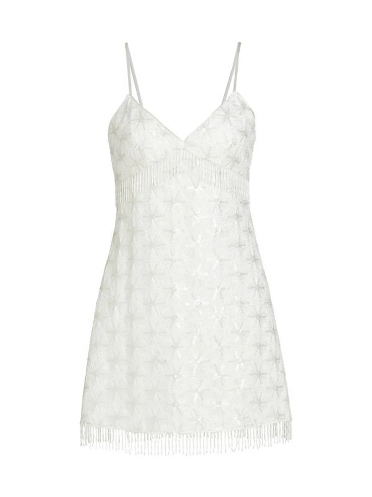 Daisy Sequin Gracen Beaded Minidress