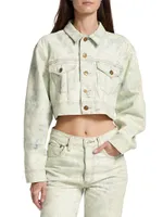 Denim Cropped Trucker Jacket