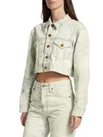 Denim Cropped Trucker Jacket