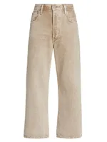 Gaucho High-Rise Cropped Wide-Leg Jeans