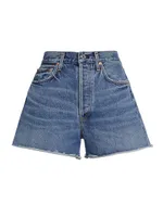 Marlow Mid-Rise Denim Cut-Off Shorts