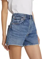 Marlow Mid-Rise Denim Cut-Off Shorts