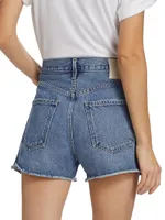 Marlow Mid-Rise Denim Cut-Off Shorts