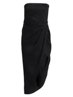 Lica Strapless Asymmetric Midi-Dress