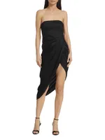 Lica Strapless Asymmetric Midi-Dress