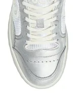 MAC80 Metallic Leather Low-Top Sneakers