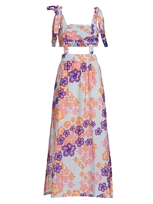 Mar Floral Cut-Out Maxi Dress