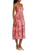 Caterina Floral Halter-Neck Midi-Dress