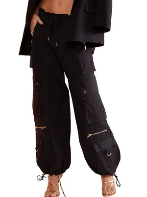 Relaxed Nylon Cargo Pants