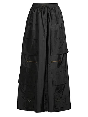 Taffeta Cargo Skirt