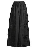 Taffeta Cargo Skirt